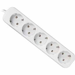 Фільтр живлення Defender E518 1.8 м, 5 розеток, білий (99229)