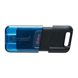 Флеш-накопитель USB3.2 64GB Type-C Kingston DataTraveler 80 M Blue/Black (DT80M/64GB)