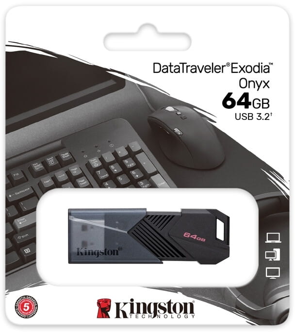 Флеш-накопичувач USB3.2 64GB Kingston DataTraveler Exodia Onyx (DTXON/64GB)