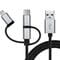 Фото - Кабель REAL-EL Premium 3in1 USB - Lightning + micro USB + USB Type-C (M/M), 1 м, черный (EL123500035) | click.ua
