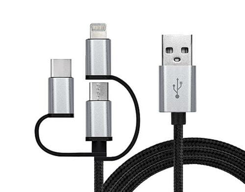 Фото - Кабель REAL-EL   Premium 3in1 USB - Lightning + micro USB + USB Type-C  (M/M)