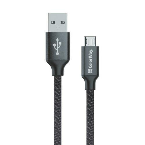 Фото - Кабель ColorWay   USB - micro USB (M/M), 1 м, Black  CW-CBUM0 (CW-CBUM002-BK)