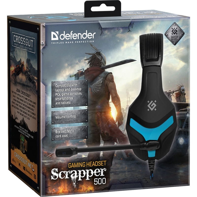 Гарнітура Defender Scrapper 500 Black/Blue (64501)