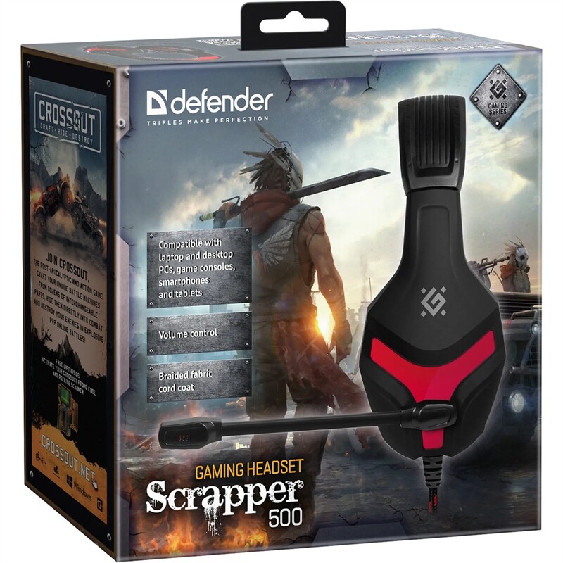 Гарнітура Defender Scrapper 500 Black/Red (64500)