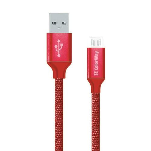 Фото - Кабель ColorWay   USB - micro USB (M/M), 1 м, Red  CW-CBUM002 (CW-CBUM002-RD)
