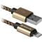 Фото - Кабель Defender ACH01-03T Pro USB-Lighting 1м, 2.1А, Gold (87806) | click.ua