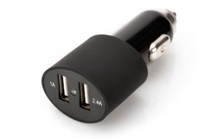 Автомобильное зарядное устройство Digitus Ednet (1USBх2.4А+1USBх1А) Black (84100)