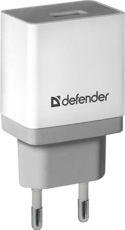 Мережевий зарядний пристрій Defender UPA-21 (1xUSB 2.1A) White (83571)