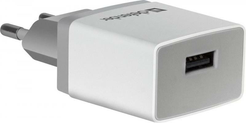 Сетевое зарядное устройство Defender UPA-21 (1xUSB 2.1A) White (83571)