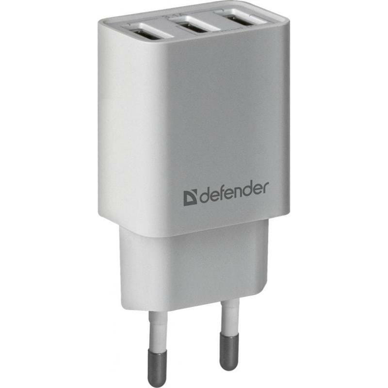 Сетевое зарядное устройство Defender UPA-31 (3xUSB 3.1А) White (83587)