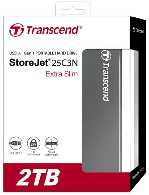 Накопичувач зовнiшнiй HDD ext 2.5" USB 2.0TB Transcend StoreJet 25C3 Iron Gray (TS2TSJ25C3N)