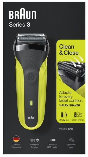Электробритва Braun Series 3 300s Black/Green