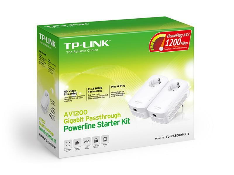 Комплект адаптеров для создания сети Ethernet на основе электросети TP-Link TL-PA8010P KIT