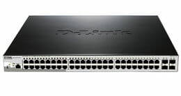 Комутатор D-Link DGS-1210-52P/ME 24x 1GE с PoE, 24x1GE, 4x1000BaseX SFP, L2