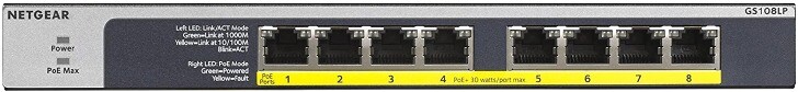 Комутатор Netgear GS108LP-100EUS