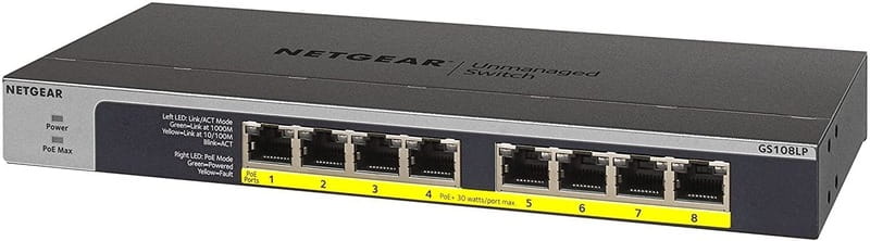 Коммутатор Netgear GS108LP-100EUS
