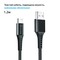 Фото - Кабель Grand-X USB - USB Type-C (M/M), 3 A, Fast Сharge, 1.2 м, Black (FC-12B) | click.ua