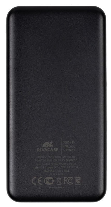 Універсальна мобільна батарея Rivacase Rivapower 10000mAh Black (VA2532)