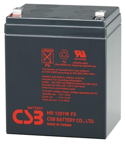 Фото - Батарея для ИБП CSB Акумуляторна батарея  12V 5AH  AGM HR1221WF2/04409 (HR1221WF2/04409)