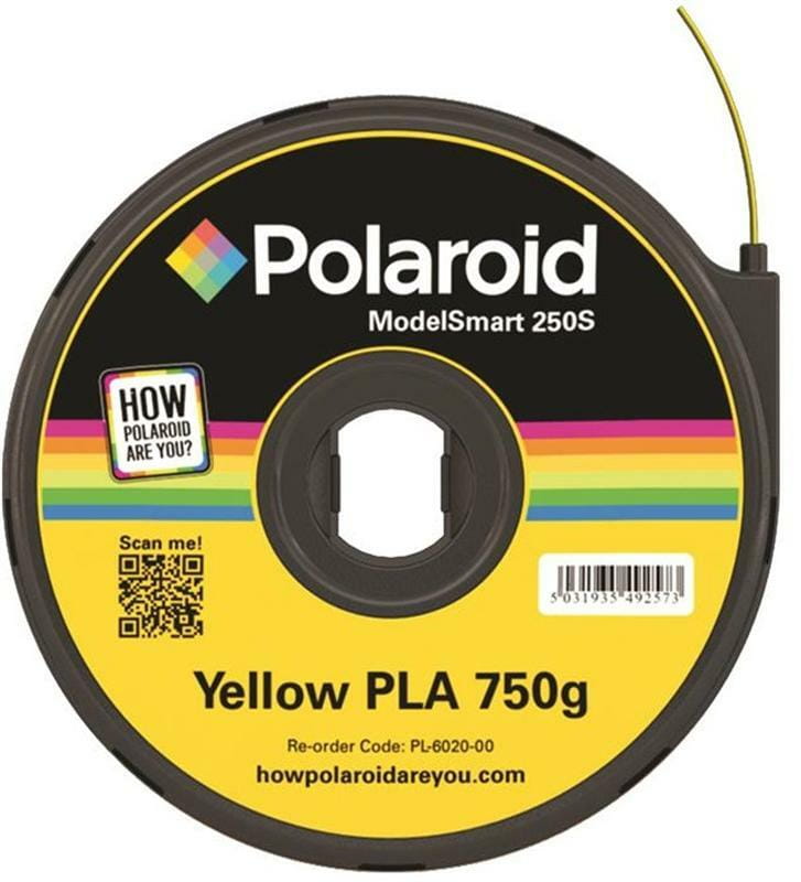 Картридж с нитью Polaroid (3D-FL-PL-6020-00) ModelSmart 250s для 3D-принтера, PLA, 1.75 мм, желтый, 0.75кг