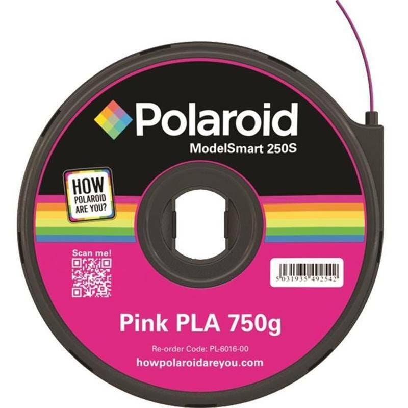 Картридж з ниткою Polaroid ModelSmart 250s для 3D-принтера, PLA, 1.75 мм, рожевий, 0.75 кг (3D-FL-PL-6016-00)