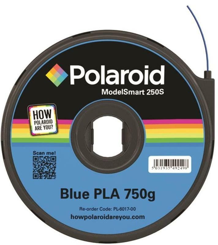 Картридж с нитью Polaroid (3D-FL-PL-6017-00) ModelSmart 250s для 3D-принтера, PLA, 1.75 мм, синий, 0.75кг