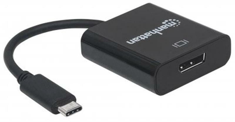 Адаптер Intracom Manhattan (152020) USB Type-C-DisplayPort, 0.21 м, Black