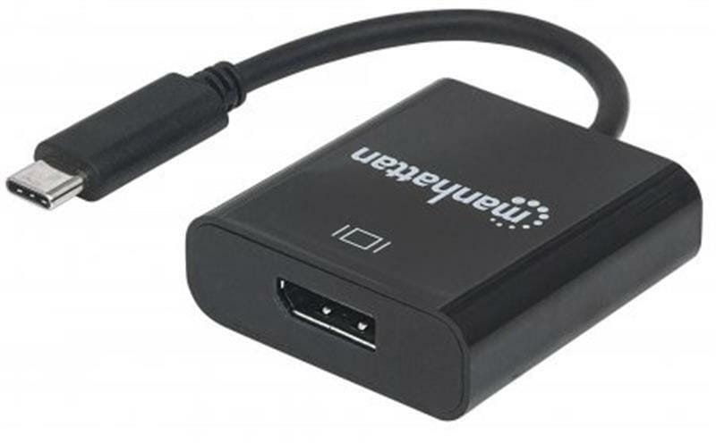 Адаптер Intracom Manhattan (152020) USB Type-C-DisplayPort, 0.21 м, Black