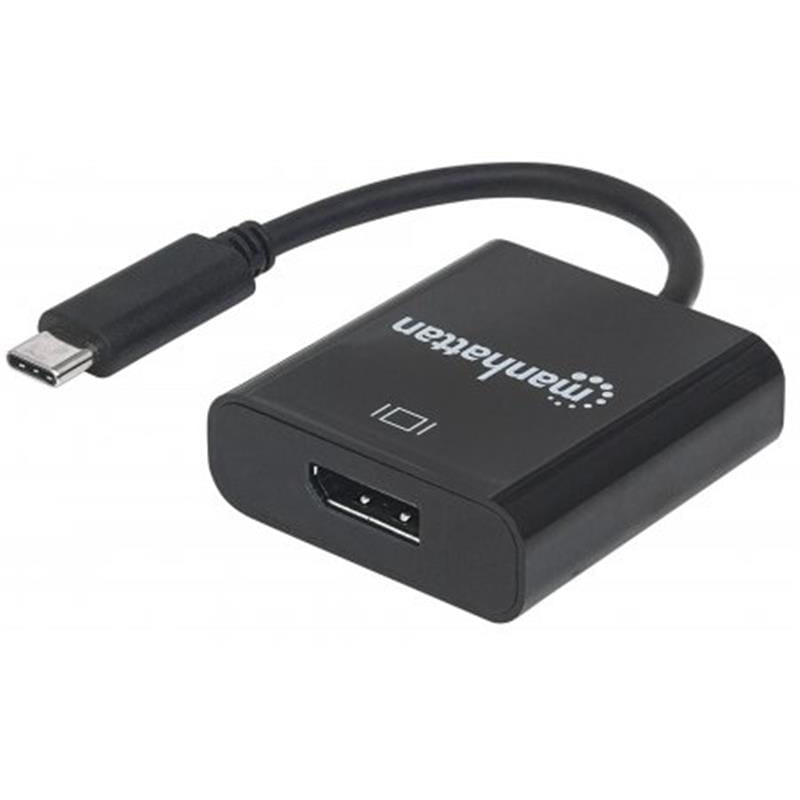 Адаптер Intracom Manhattan (152020) USB Type-C-DisplayPort, 0.21 м, Black