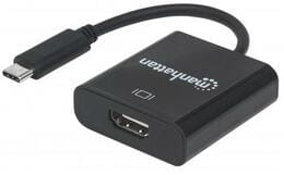 Купити Адаптер Intracom Manhattan (151788) USB Type-C-HDMI, 0.08м, Black Адаптер Intracom Manhattan (151788) USB Type-C-HDMI, 0.08м, Black