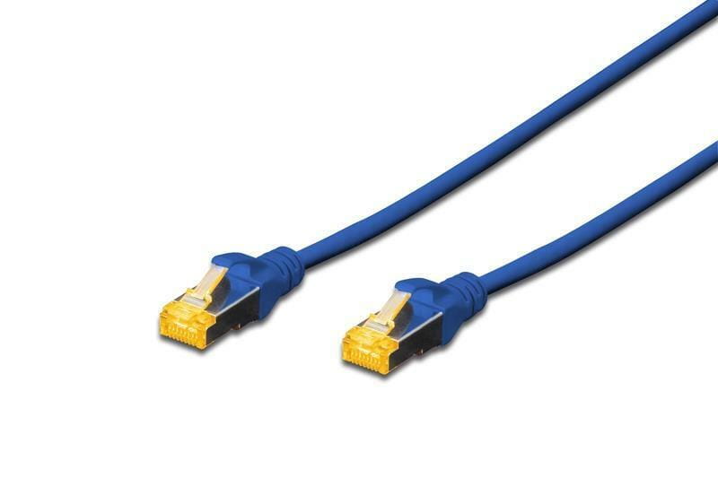 Патч-корд Digitus CAT 6a S-FTP, 0,5м, AWG 26/7 синій (DK-1644-A-005/B)