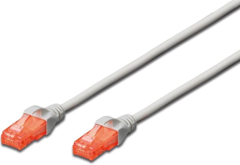 Патч-корд Digitus (DK-1617-005) CAT 6, UTP, 0.5м, AWG 26/7, Cu, LSZH, сірий