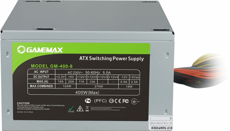 Блок живлення GameMax GM-400-8CM, 400W