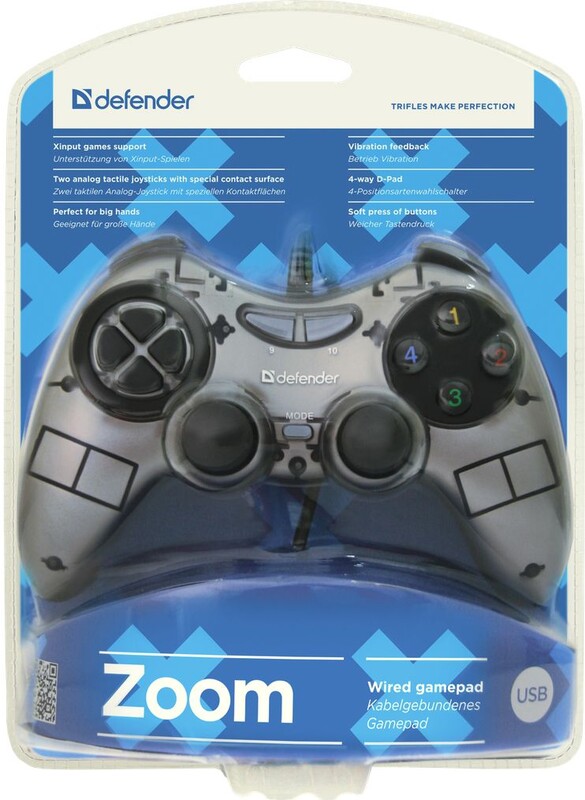 Геймпад Defender Redragon Zoom (64244) Silver USB