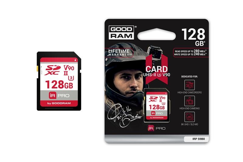 Карта памяти SDXC 128GB UHS-II/U3 GOODRAM IRDM PRO R280/W240MB/s (IRP-S9B0-1280R11)