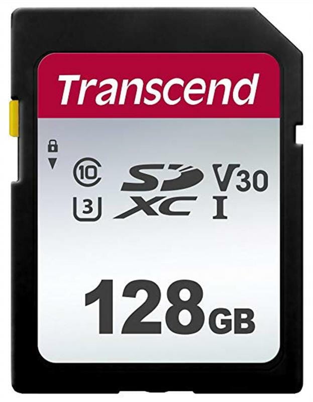 Карта памяти SDXC 128GB UHS-I/U3 Class 10 Transcend 300S (TS128GSDC300S)