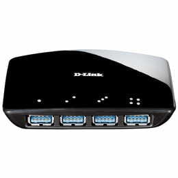 Концентратор USB3.0 D-Link DUB-1340 Black 4хUSB3.0