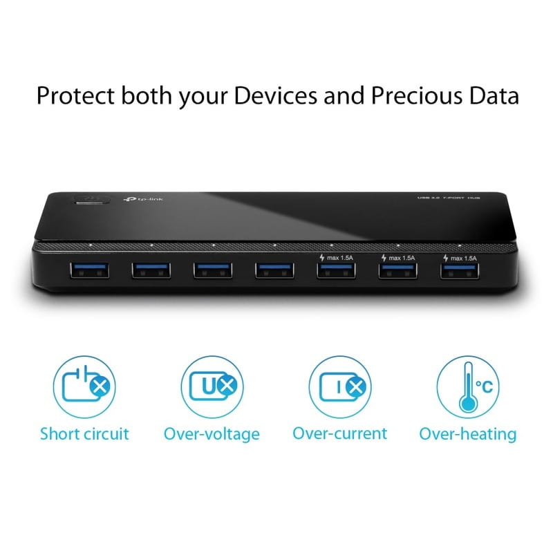 Концентратор USB3.0 TP-Link UH700 Black 7хUSB3.0