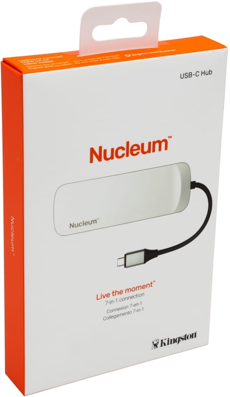 Кардридер USB3.1 Type-C Kingston Nucleum White (C-HUBC1-SR-EN)