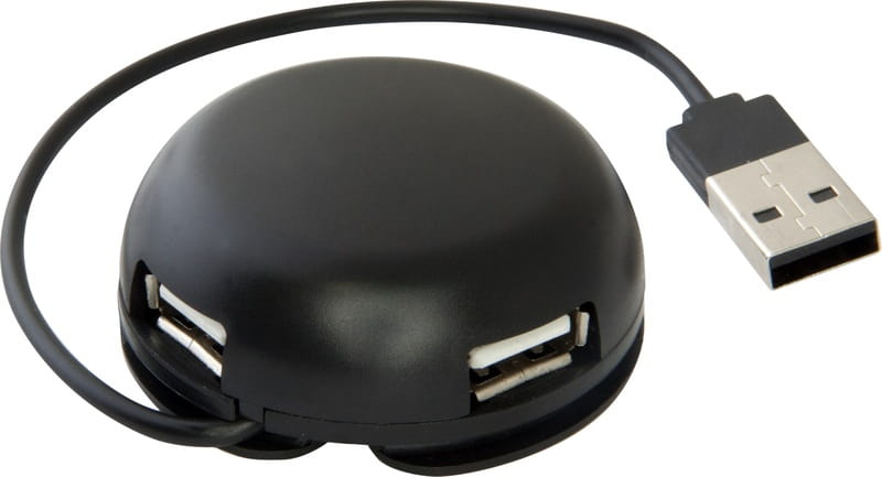 Концентратор USB2.0 Defender Quadro Light 4хUSB2.0 Black (83201)