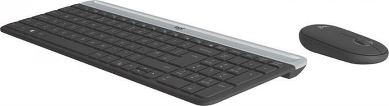 Комплект (клавіатура, мишка) бездротовий Logitech MK470 Graphite USB (920-009204)
