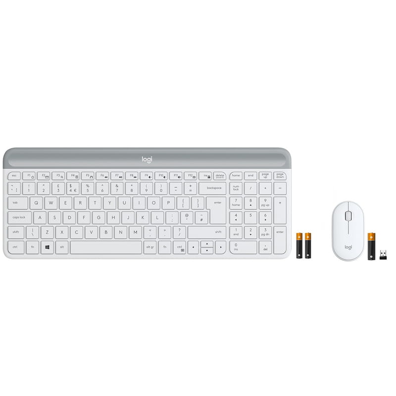 Комплект (клавиатура, мышь) беспроводной Logitech MK470 White (920-009205)