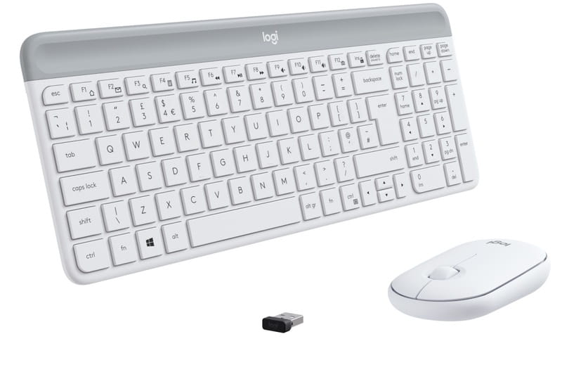 Комплект (клавиатура, мышь) беспроводной Logitech MK470 White (920-009205)