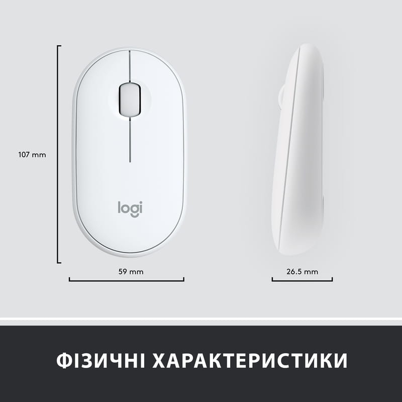 Комплект (клавиатура, мышь) беспроводной Logitech MK470 White (920-009205)