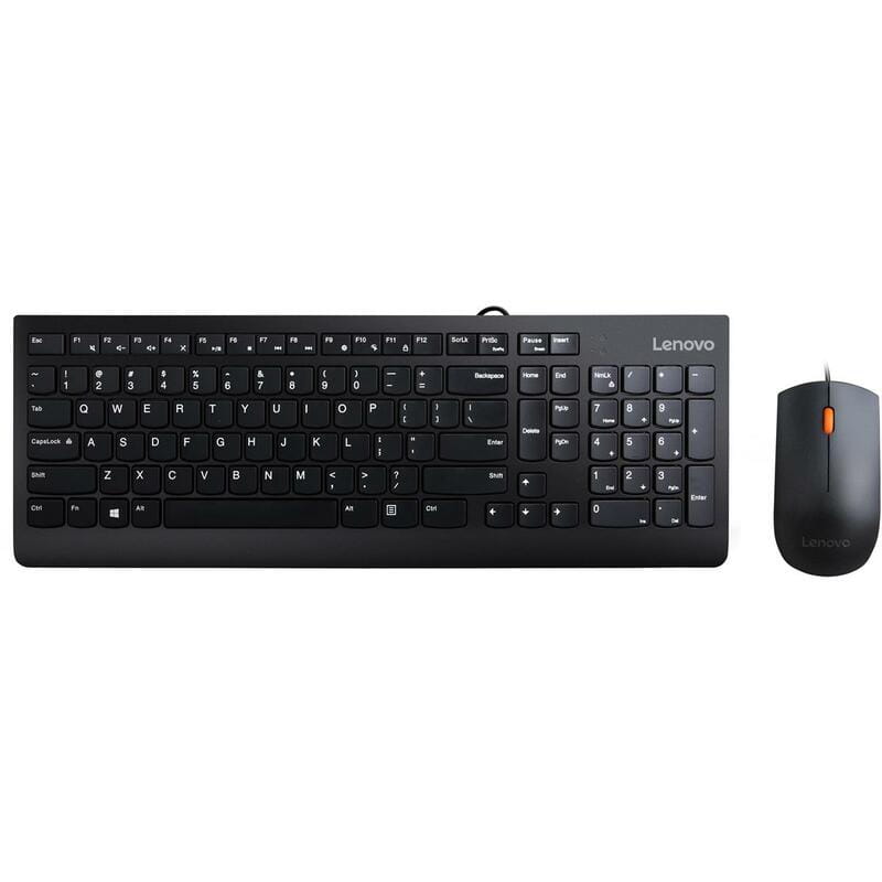 Комплект (клавіатура, мишка) бездротовий Lenovo Essential Wired Combo Black (4X30L79912) USB