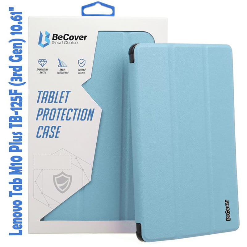 Чехол-книжка BeCover Smart для Lenovo Tab M10 Plus TB-125F (3rd Gen)/K10 Pro TB-226 10.61" Light Blue (708310)
