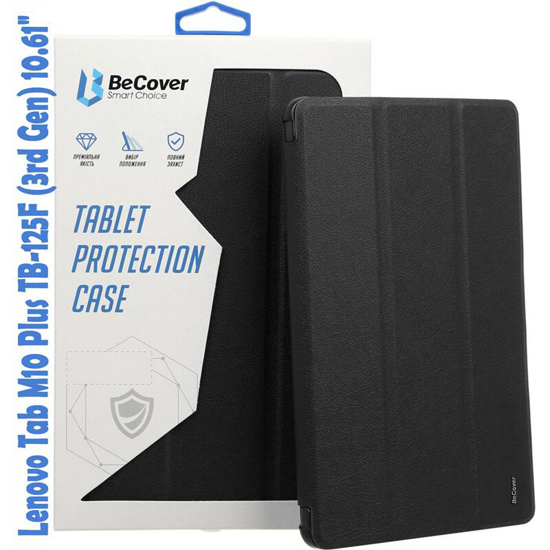Чехол-книжка BeCover Smart для Lenovo Tab M10 Plus TB-125F (3rd Gen)/K10 Pro TB-226 10.61" Black (708301)
