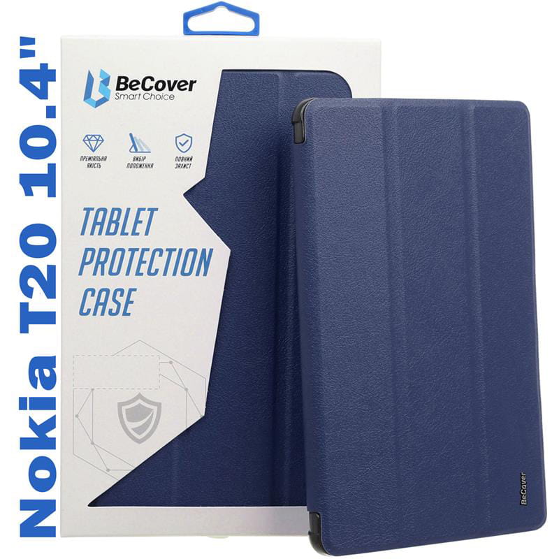 Чехол-книжка BeCover Smart для Nokia T20 10.4" Deep Blue (708042)