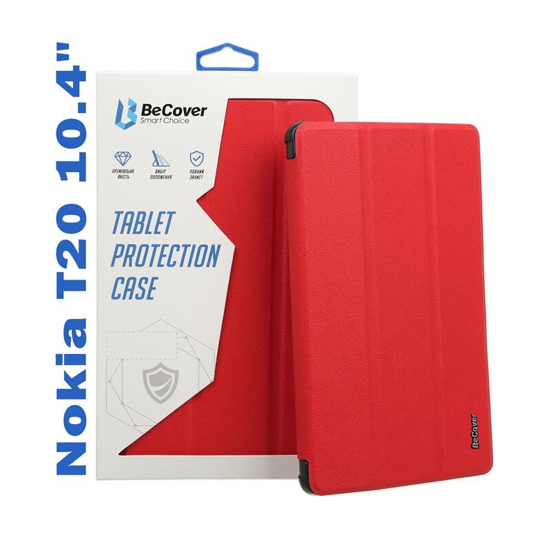 Чехол-книжка BeCover Smart для Nokia T20 10.4" Red (708045)