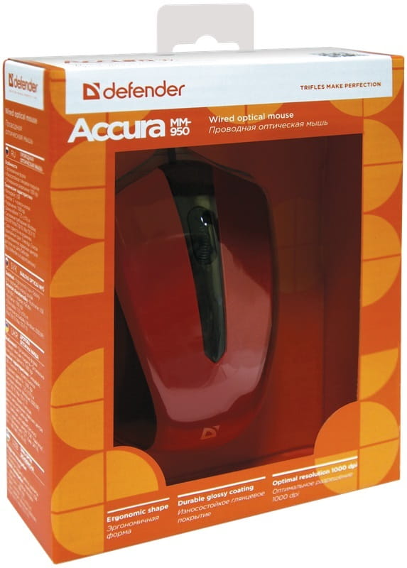Мышь Defender Accura MM-950 Red (52951)